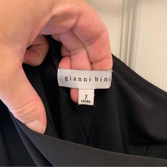 Gianni Bini Black Asymmetrical One Shoulder Cocktail Dress - Picture 8 of 8